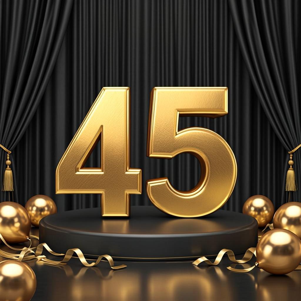 Юбилей 45: чёрно-золотая